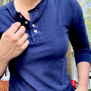 Navy Blue Long Sleeve Shirt